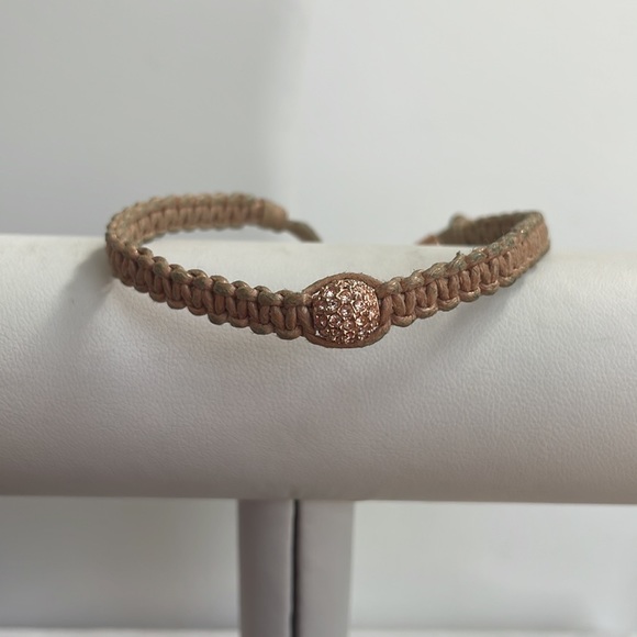 Michael Kors Macrame Bracelets with Pave Rose Gold Ball. - Picture 3 of 7